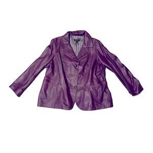 DANIER DARK PURPLE LEATHER JACKET SIZE 3X Large Like new Condition STUNNING